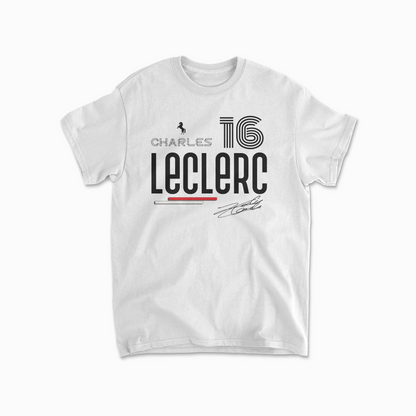 Leclerc T-shirt Formula Racing Shirt F1 Gift Formula Race Driver Charles Retro Unisex Crewneck Cotton Tee for Men & Women