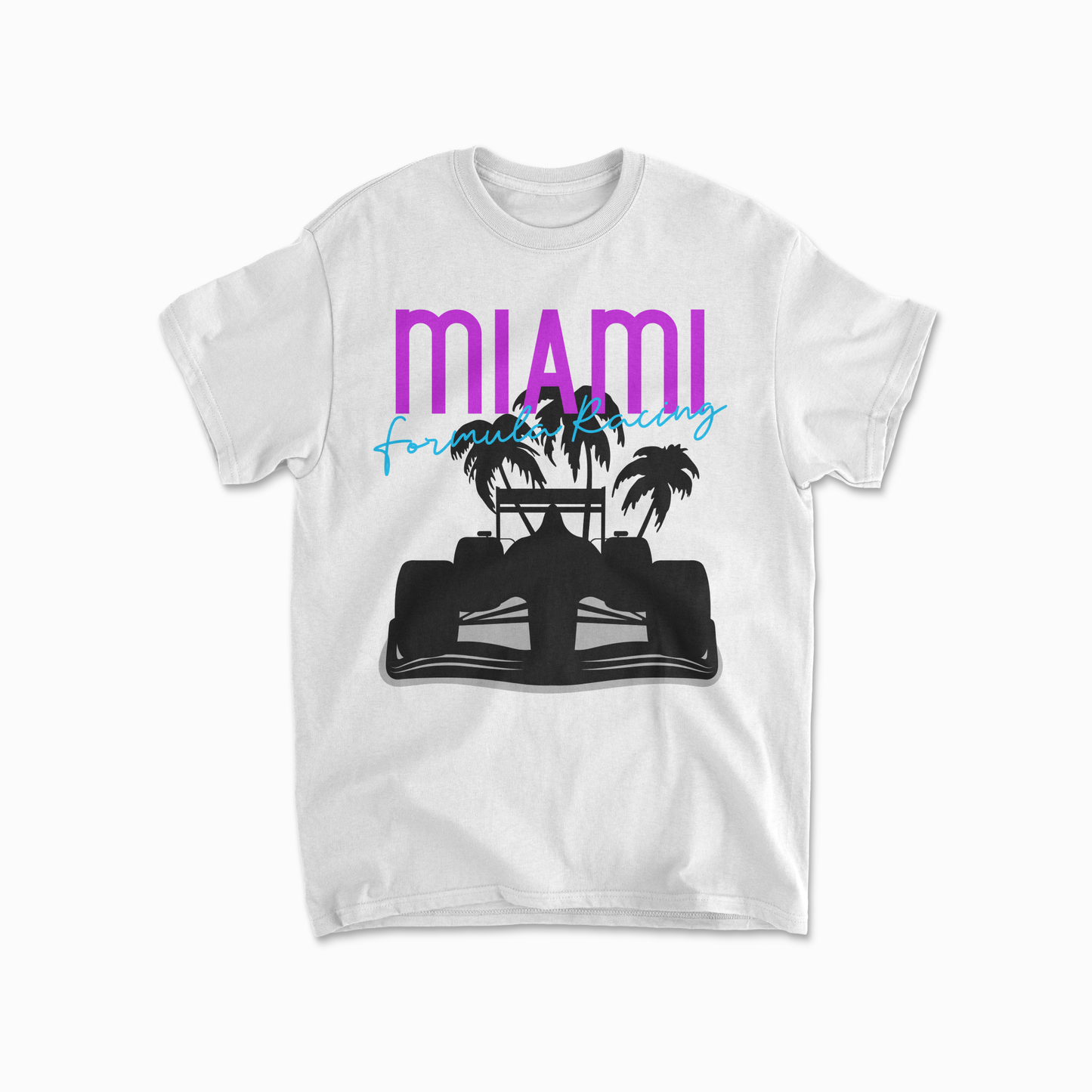 White Miami Grand Prix Inspired Formula 1 T-Shirt