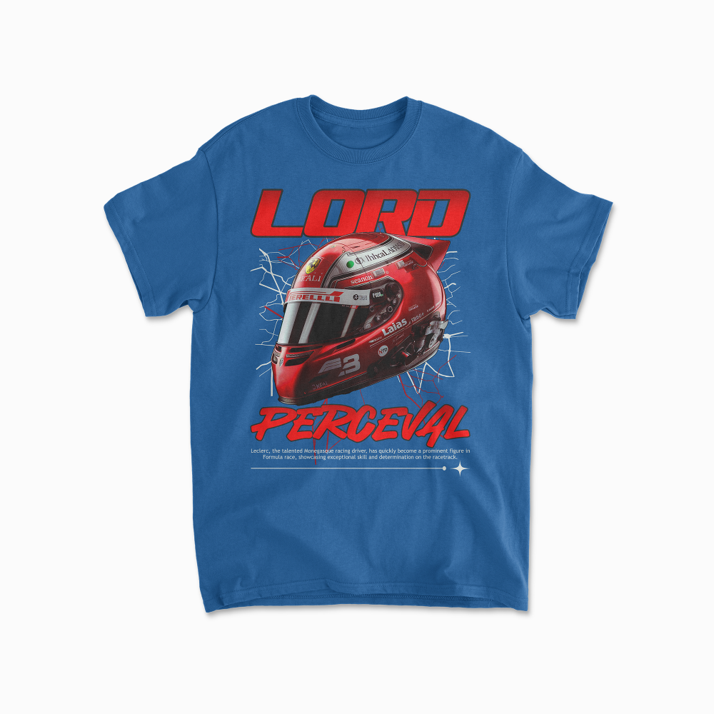 Lord Perceval Inspired T-Shirt Formula Racing Shirt F1 Gift Formula Race Driver Leclerc Aesthetic Unisex Crewneck Cotton Tee for Men Women