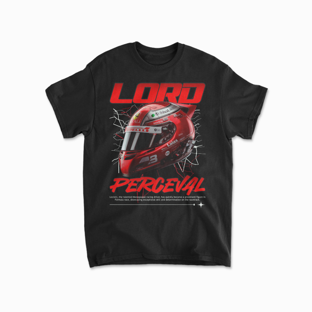 Lord Perceval Inspired T-Shirt Formula Racing Shirt F1 Gift Formula Race Driver Leclerc Aesthetic Unisex Crewneck Cotton Tee for Men Women