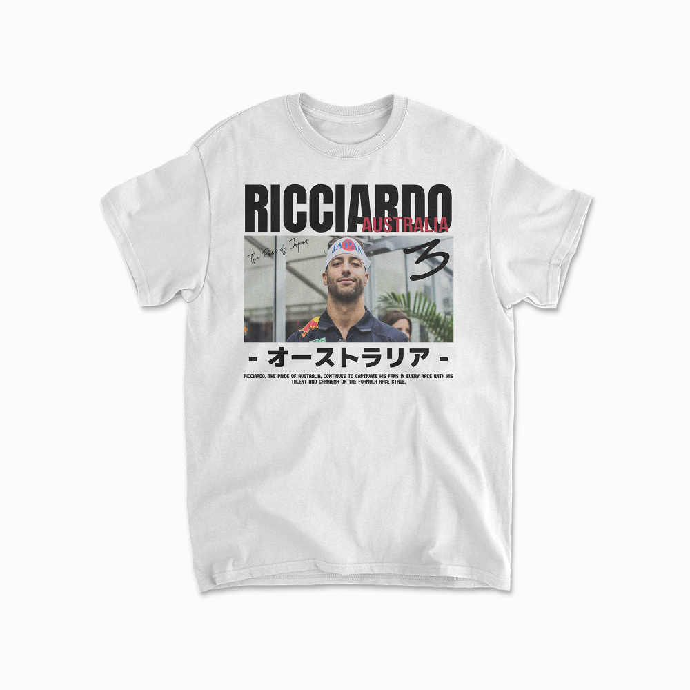 Ricciardo T-Shirt Formula Race Shirt Ricciardo Fan F1 Gift Racing RIC3 Inspired Clothing Aesthetic Racing Cotton Tee