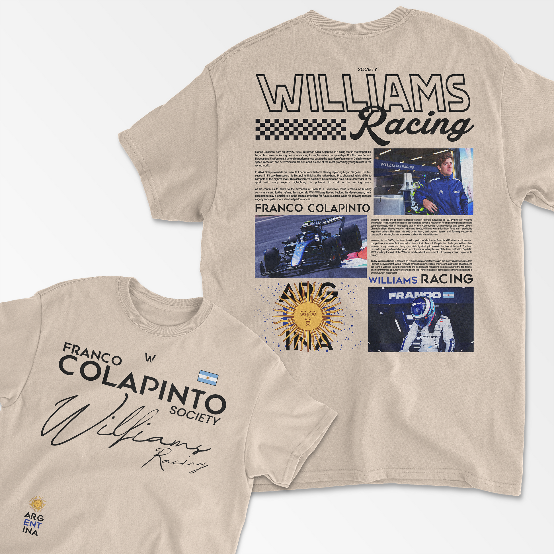 Franco Colapinto Inspired T-Shirt | Williams Racing Formula 1 Shirt | F1 Gift