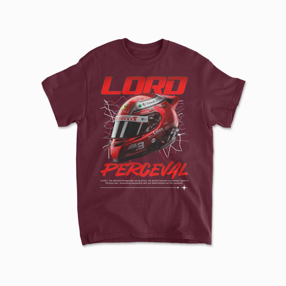 Lord Perceval Inspired T-Shirt Formula Racing Shirt F1 Gift Formula Race Driver Leclerc Aesthetic Unisex Crewneck Cotton Tee for Men Women