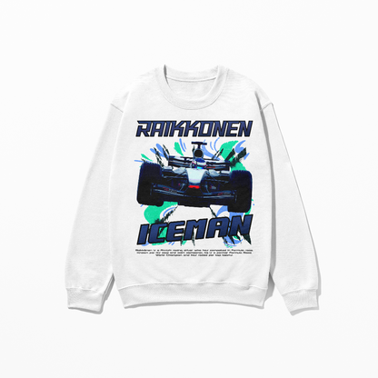 Raikkonen Iceman Sweatshirt Formula Race Shirt Retro Rap Concept Design F1 Fan Gift Finnish World Champion Unisex Crewneck Sweatshirt