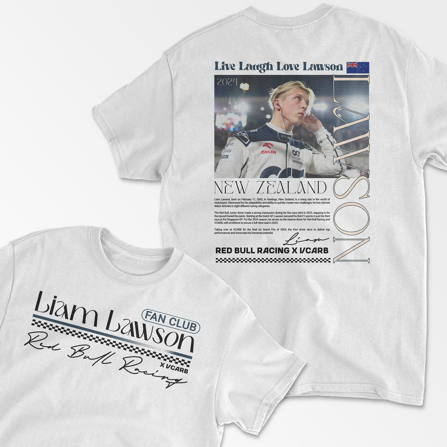 Liam Lawson Inspired Red Bull Formula 1 Racing Team T-Shirt