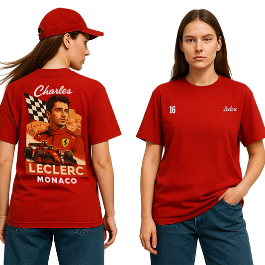 Charles Leclerc Inspired Ferrari F1 Racing T-Shirt