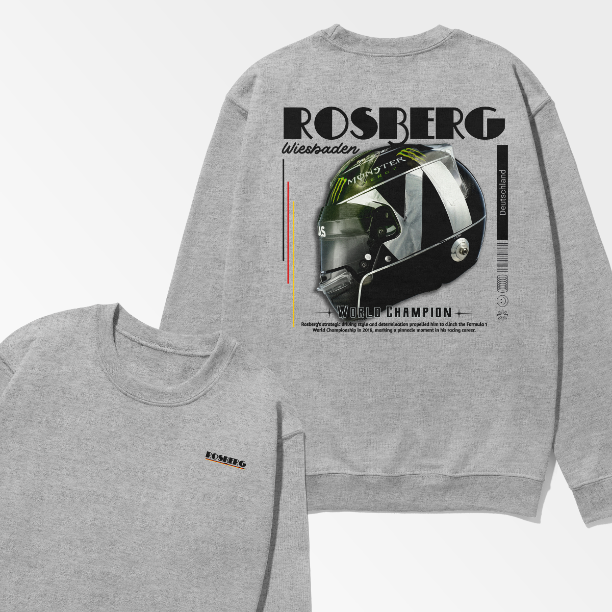 Rosberg Sweatshirt Formula Race Sweatshirt F1 Gift Streetwear Inspired Shirt German World Champion Shirt Unisex Crewneck Sweatshirt