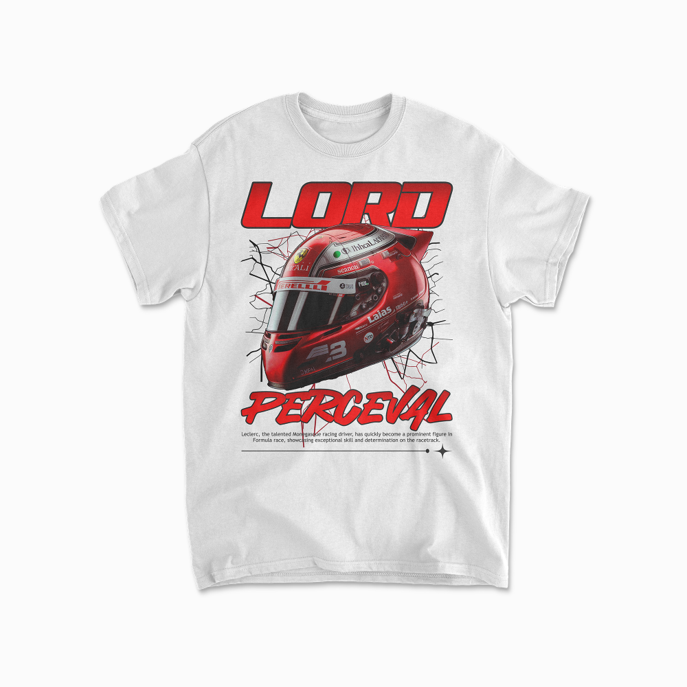 Lord Perceval Inspired T-Shirt Formula Racing Shirt F1 Gift Formula Race Driver Leclerc Aesthetic Unisex Crewneck Cotton Tee for Men Women