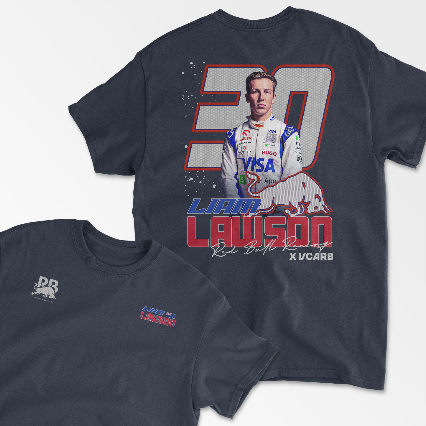 Liam Lawson Redbull Racing Inspired Formula 1 T-Shirt