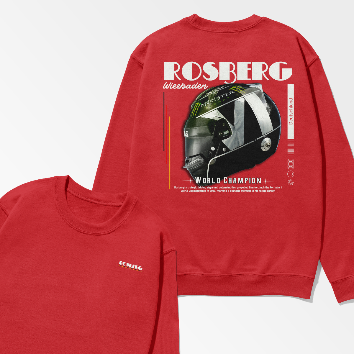 Rosberg Sweatshirt Formula Race Sweatshirt F1 Gift Streetwear Inspired Shirt German World Champion Shirt Unisex Crewneck Sweatshirt