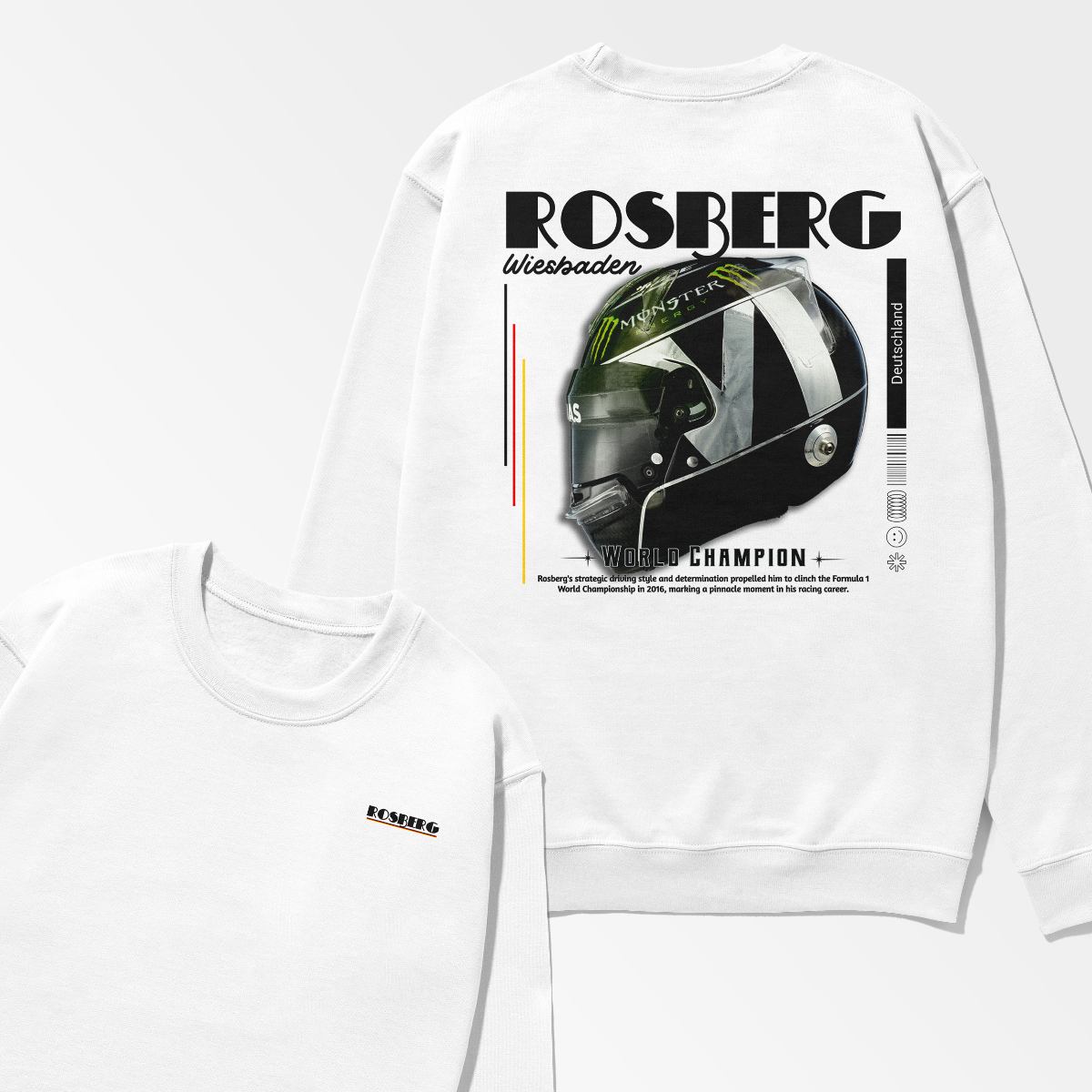 Rosberg Sweatshirt Formula Race Sweatshirt F1 Gift Streetwear Inspired Shirt German World Champion Shirt Unisex Crewneck Sweatshirt