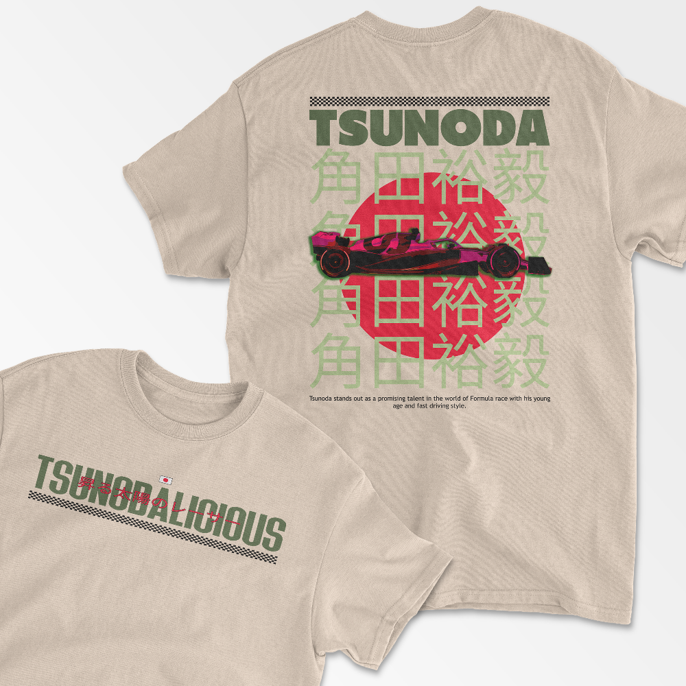 Tsunoda 22 Tshirt Formula Racing Tee Japanese F1 Race Driver Shirt F1 Gift Racing Inspired Shirt Aesthetic Racing Clothing Unisex Cotton Tee