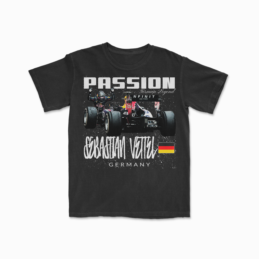 Vettel Tshirt Formula Racing T-Shirt Motorsport Clothing German Legend Sebastian F1 Gift Formula Race Unisex Garment-Dyed T-shirt