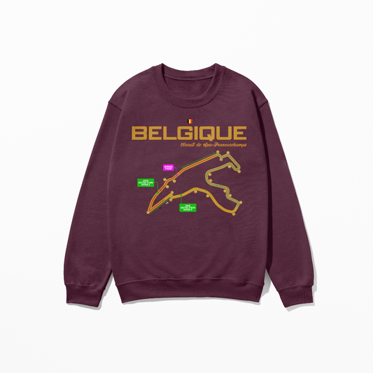 Belgium Circuit de Francorchamps Sweatshirt Formula Racing Sweatshirt F1 Gift Belgique F1 Sweatshirt Unisex Crewneck Sweatshirt