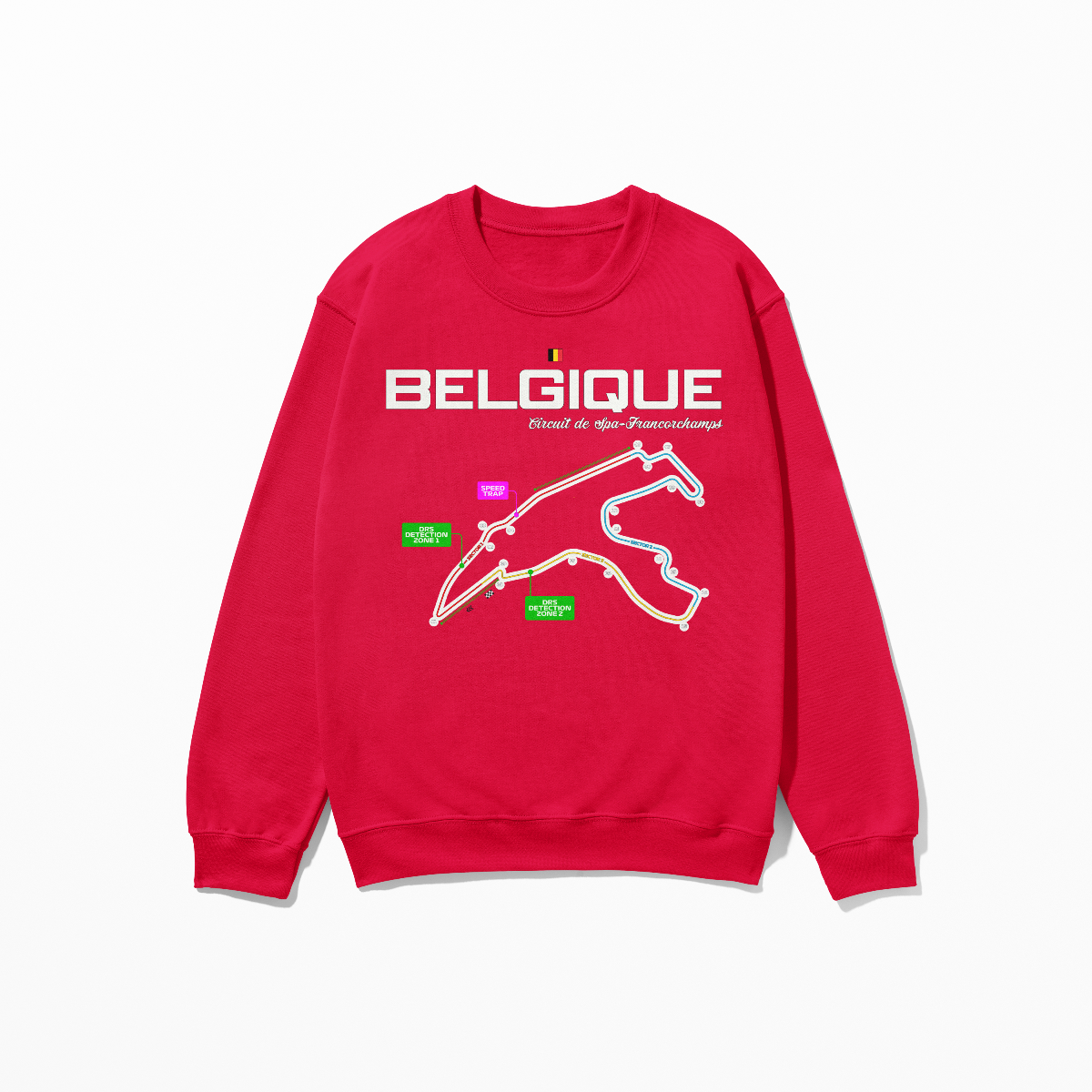 Belgium Circuit de Francorchamps Sweatshirt Formula Racing Sweatshirt F1 Gift Belgique F1 Sweatshirt Unisex Crewneck Sweatshirt