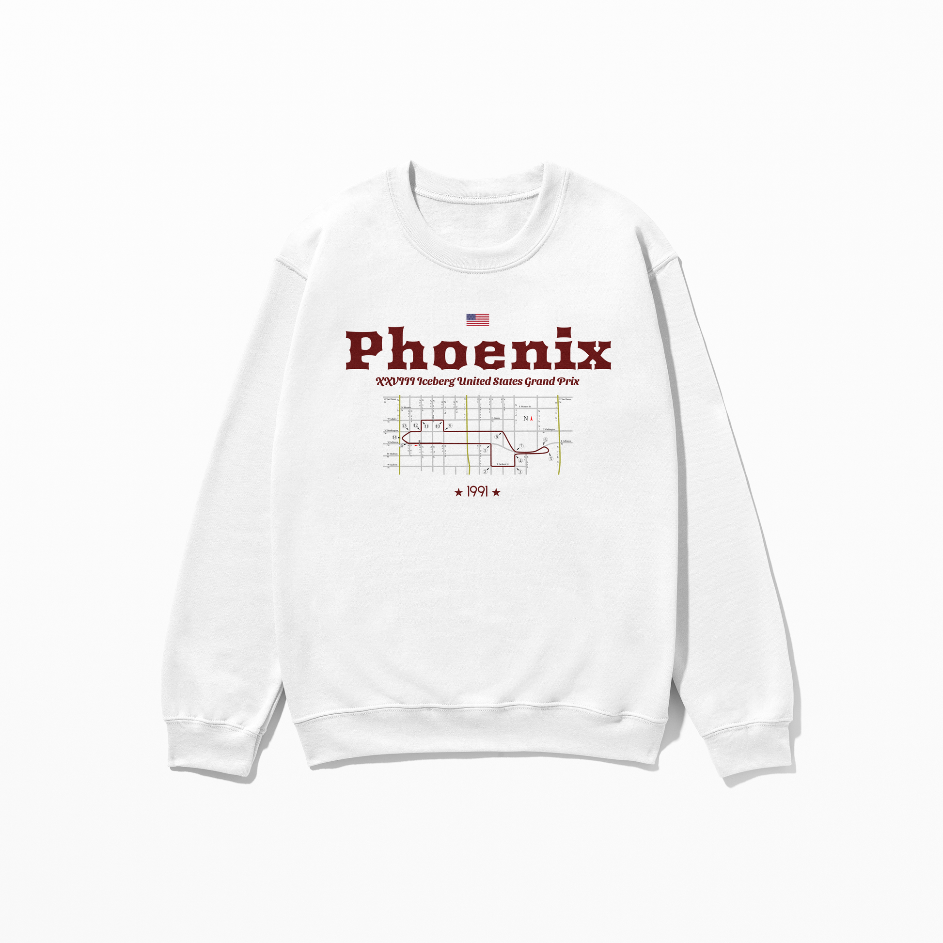 1991 Phoenix F1 Sweatshirt Formula Racing Iceberg Circuit Sweater Arizona Race Shirt Crewneck Concept Style Inspired F1 Sweatshirt