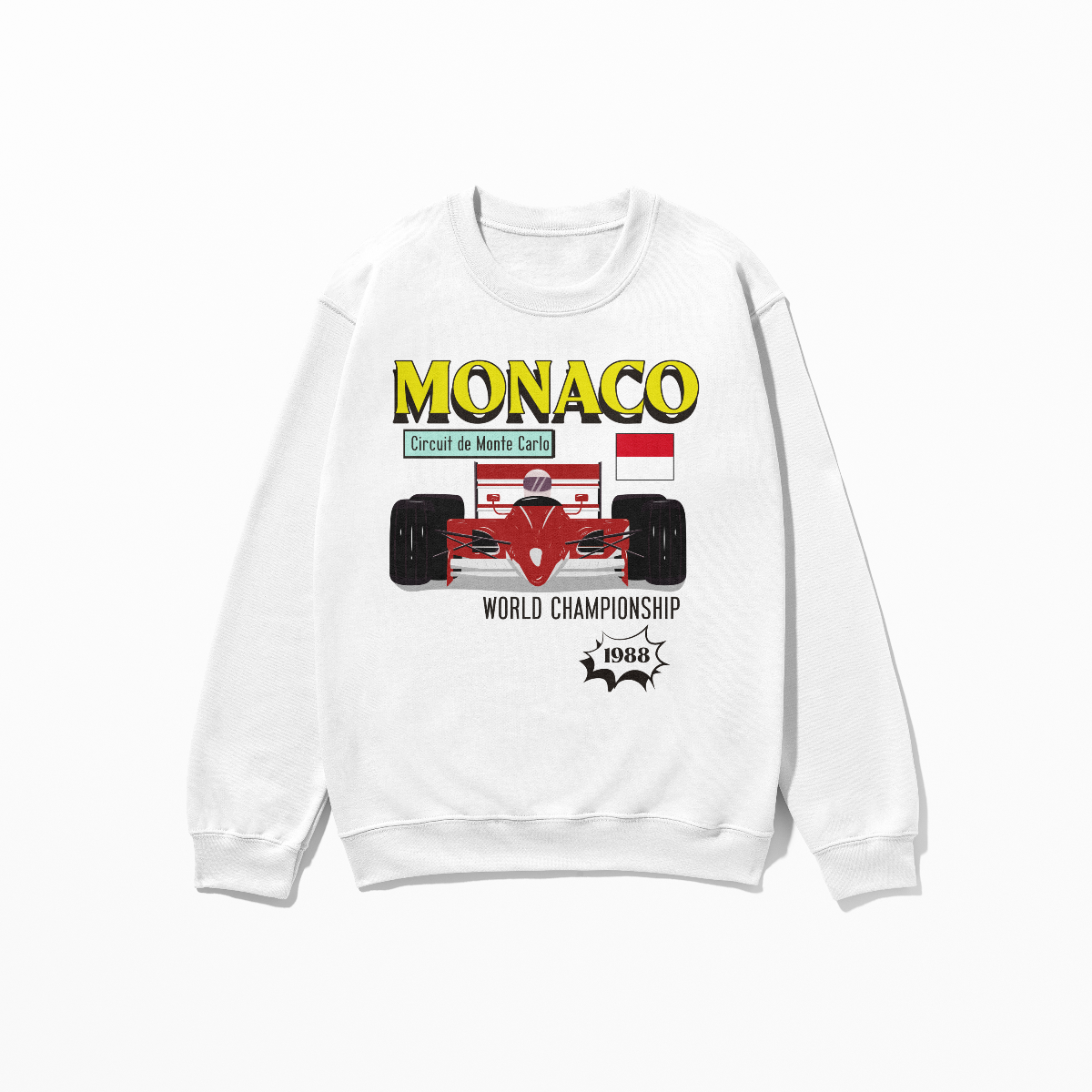 1988 Monte Carlo Circuit de Monaco Sweatshirt Formula Sweatshirt F1 Gift Monaco Winner Sweatshirt Unisex Crewneck Sweatshirt