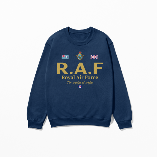 Royal Air Force Sweatshirt RAF Sweater Pilot Aviator Shirt Military Shirt Retro British Sweatshirt Supermarine Spitfire WW2 History Gift