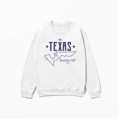 Austin Texas Racing Sweatshirt Formula Race Sweatshirt F1 Gift United States Circuit Gift Unisex Heavy Blend Crewneck Sweatshirt