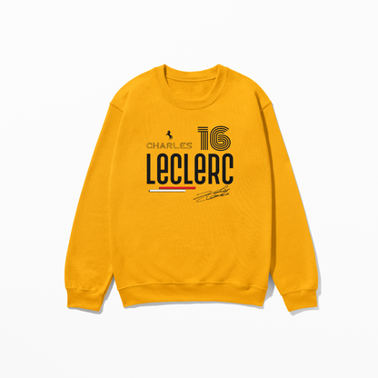 Leclerc Sweatshirt Formula Racing Sweatshirt F1 Gift Formula Race Driver Retro Unisex Crewneck Sweatshirt for Men Women