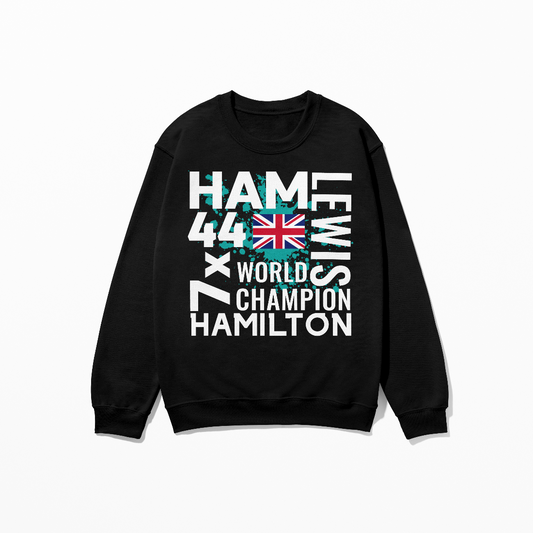 Hamilton 44 Formula Racing Champion Sweatshirt F1 Racing Driver Concept Design F1 Gift Unisex Crewneck Sweater