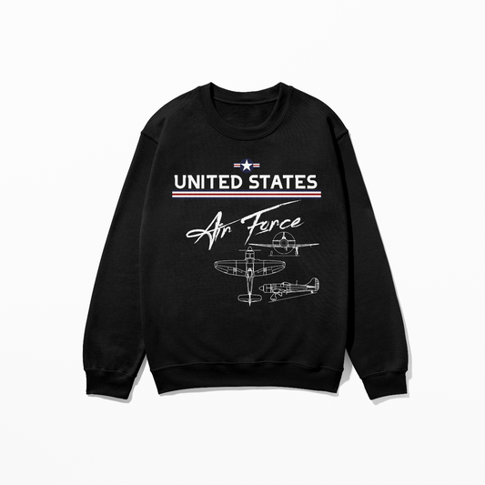 United States Air Force Sweatshirt USAF WW2 Veteran Sweatshirt Aviator Soldier Sweater Army Pilot Gift Military Gear Crewneck Sweatshirt