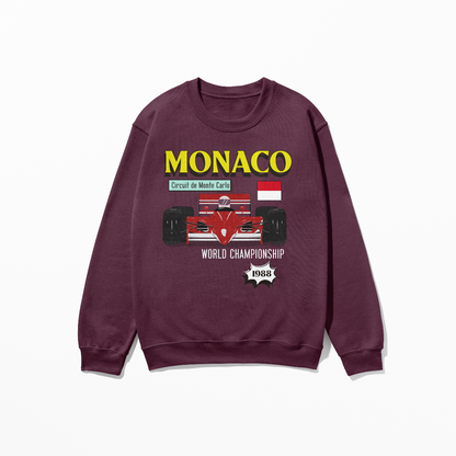 1988 Monte Carlo Circuit de Monaco Sweatshirt Formula Sweatshirt F1 Gift Monaco Winner Sweatshirt Unisex Crewneck Sweatshirt