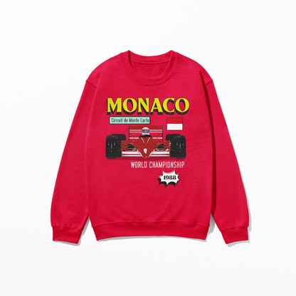 1988 Monte Carlo Circuit de Monaco Sweatshirt Formula Sweatshirt F1 Gift Monaco Winner Sweatshirt Unisex Crewneck Sweatshirt