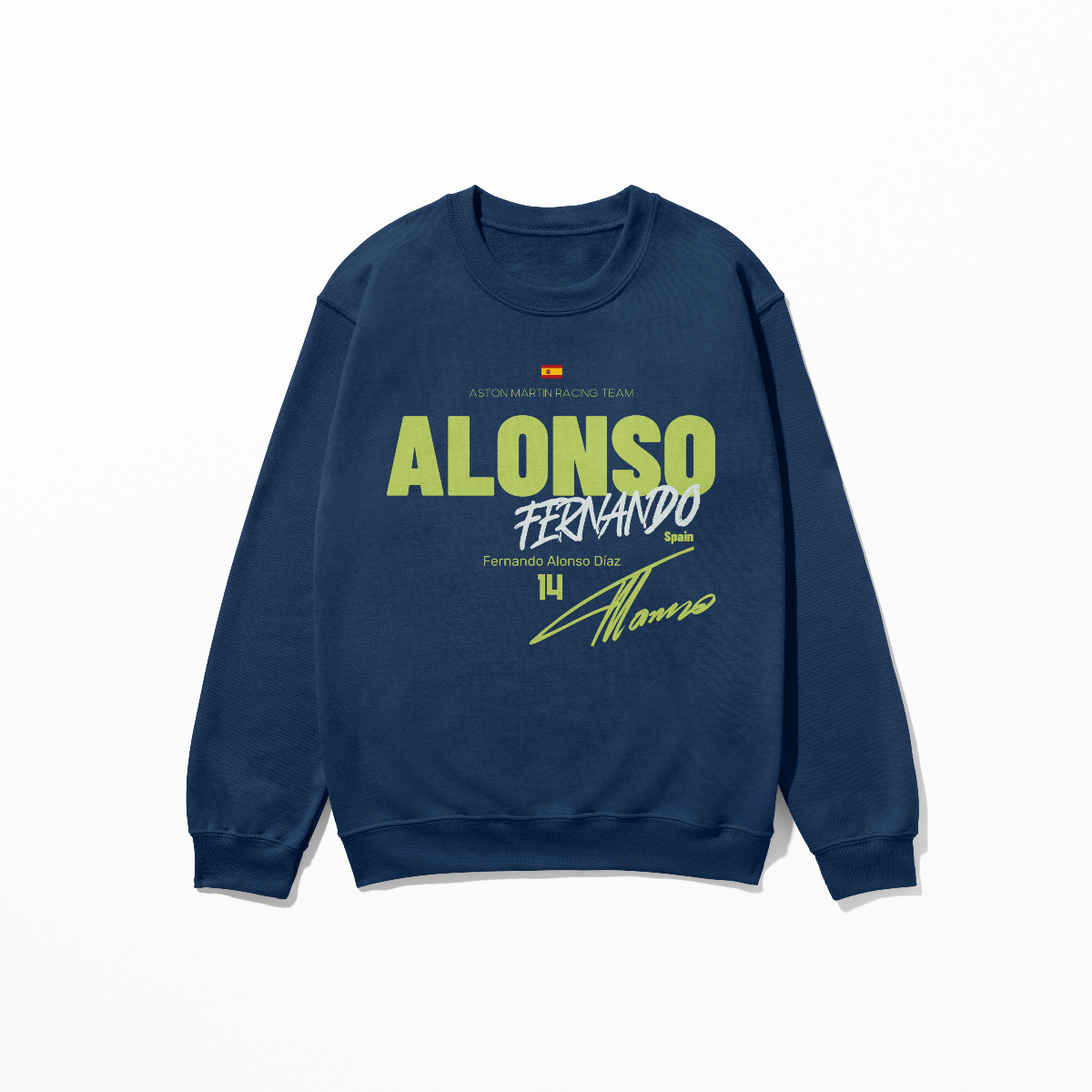 Alonso 14 Sweatshirt F1 Driver Concept Design Sweater Formula Race Fan Gift F1 Tee Unisex Crewneck Streetwear Style Sweatshirt