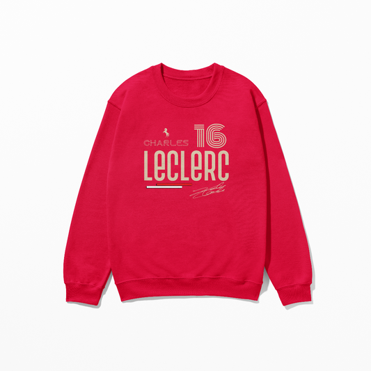 Leclerc Sweatshirt Formula Racing Sweatshirt F1 Gift Formula Race Driver Retro Unisex Crewneck Sweatshirt for Men Women