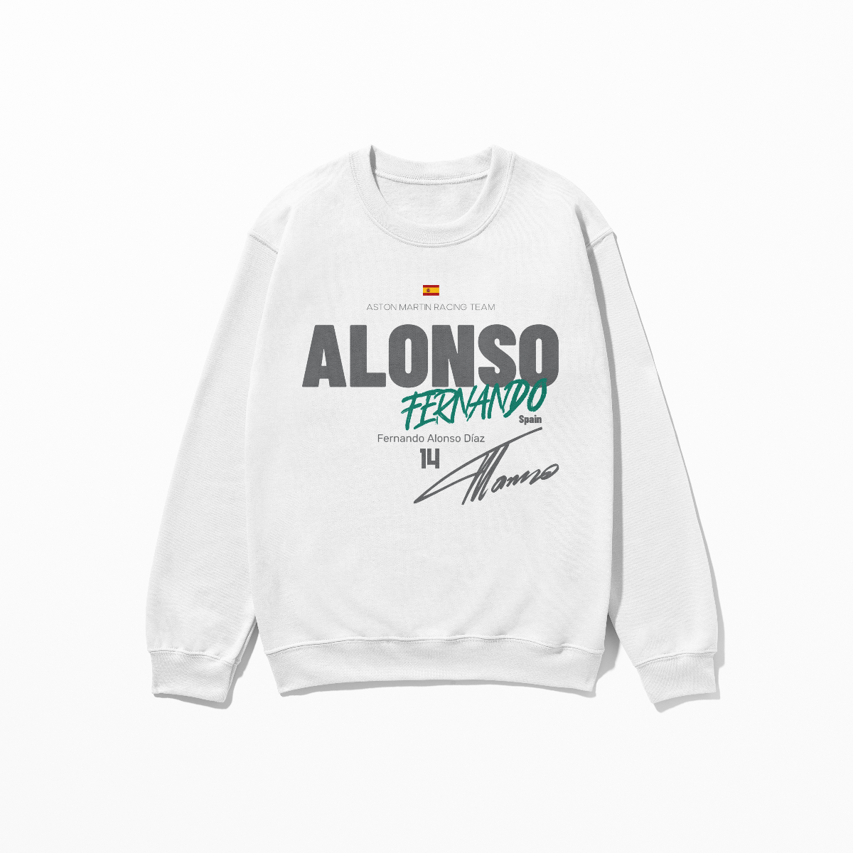 Alonso 14 Sweatshirt F1 Driver Concept Design Sweater Formula Race Fan Gift F1 Tee Unisex Crewneck Streetwear Style Sweatshirt