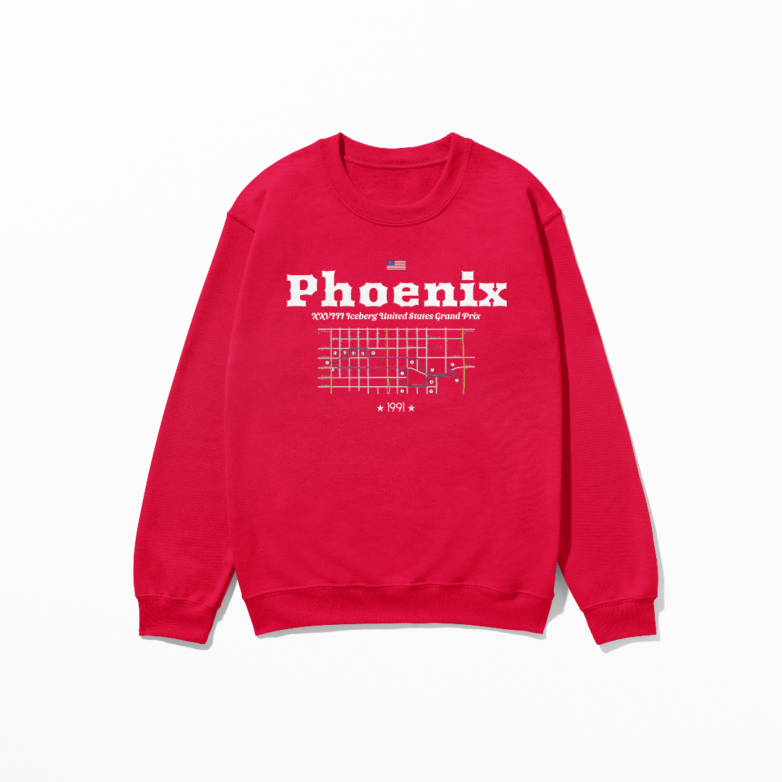 1991 Phoenix F1 Sweatshirt Formula Racing Iceberg Circuit Sweater Arizona Race Shirt Crewneck Concept Style Inspired F1 Sweatshirt