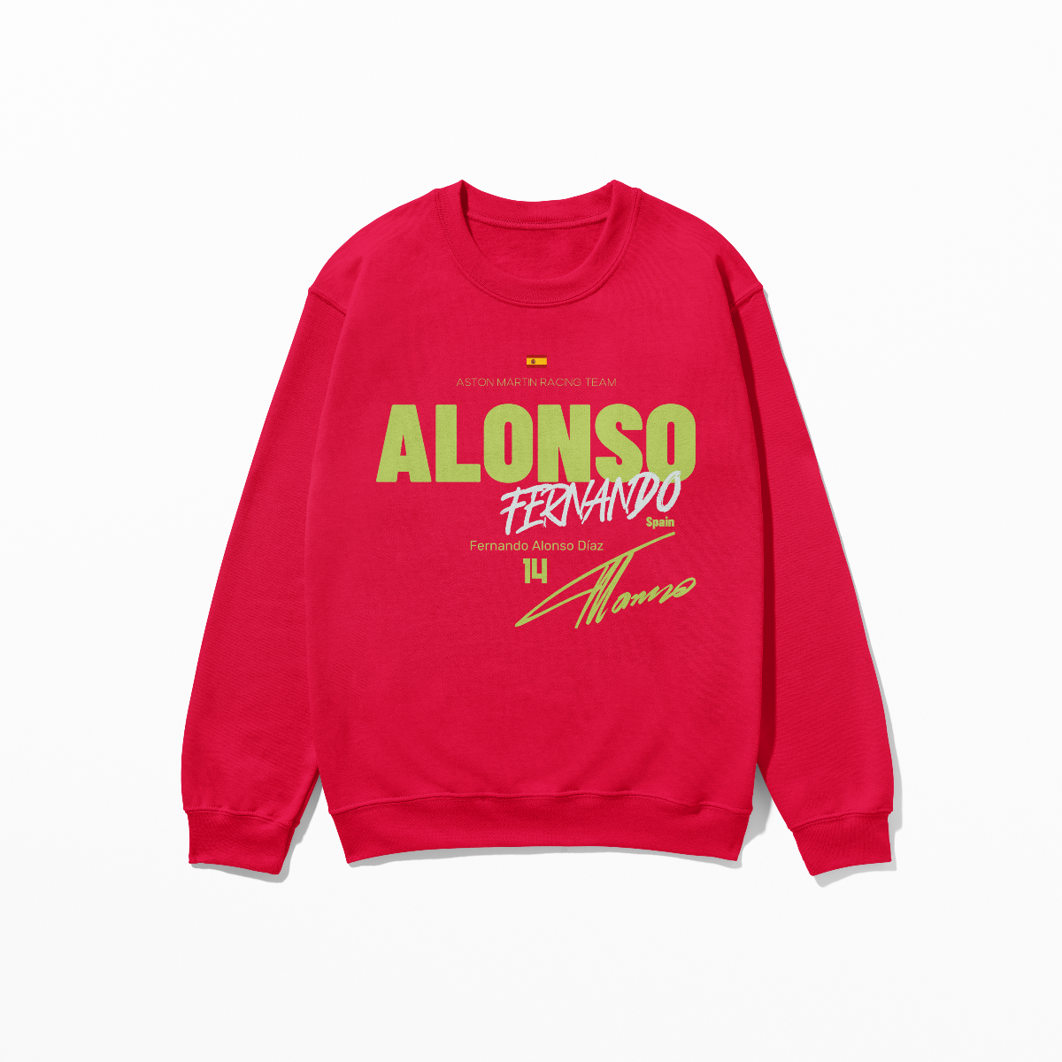 Alonso 14 Sweatshirt F1 Driver Concept Design Sweater Formula Race Fan Gift F1 Tee Unisex Crewneck Streetwear Style Sweatshirt