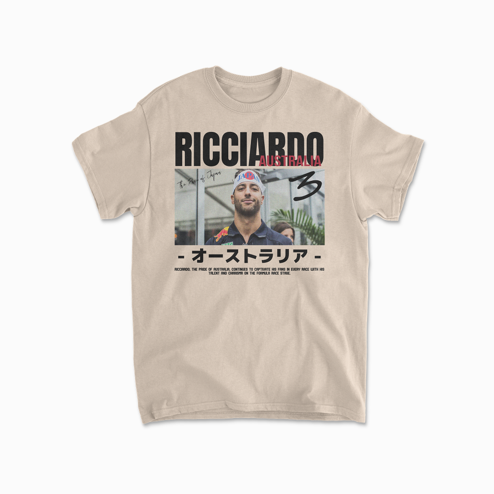 Ricciardo T-Shirt Formula Race Shirt Ricciardo Fan F1 Gift Racing RIC3 Inspired Clothing Aesthetic Racing Cotton Tee