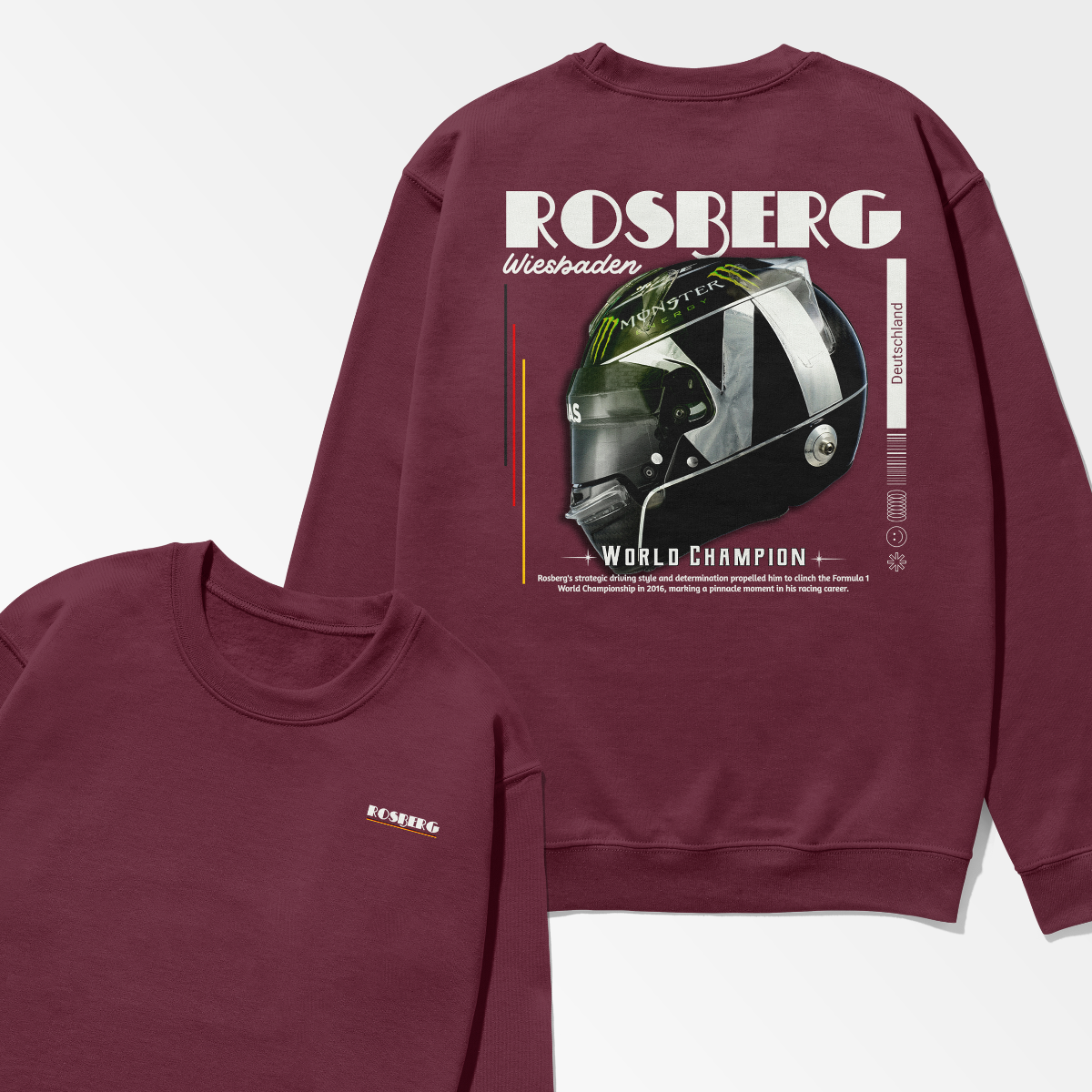 Rosberg Sweatshirt Formula Race Sweatshirt F1 Gift Streetwear Inspired Shirt German World Champion Shirt Unisex Crewneck Sweatshirt