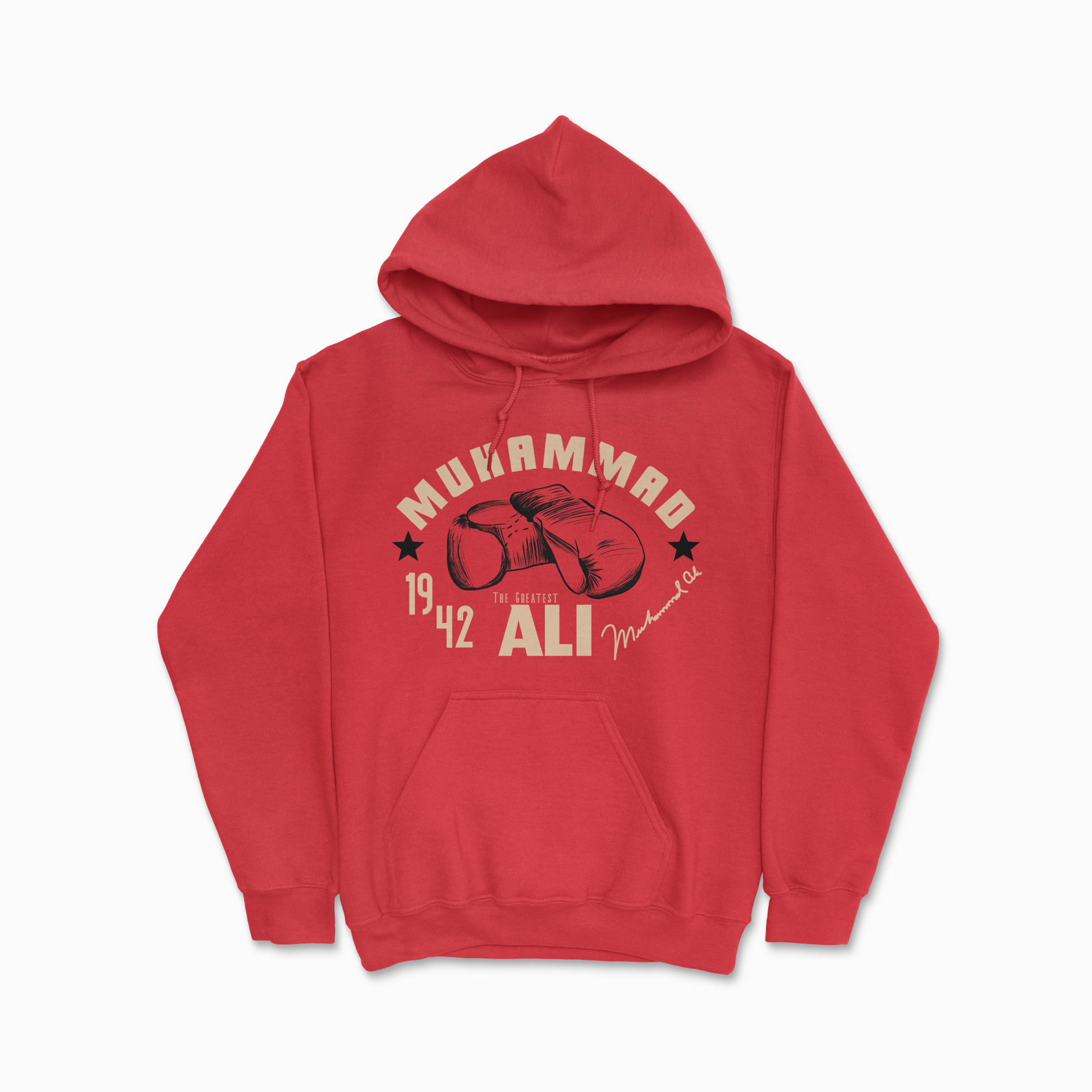 Red Boxer Ali Hoodie Hang Em Up Sweater The Greatest Boxing Legend Hoodie Retro Louisville Lip Hooded Sweater Boxer / Fighter / Sport Gift