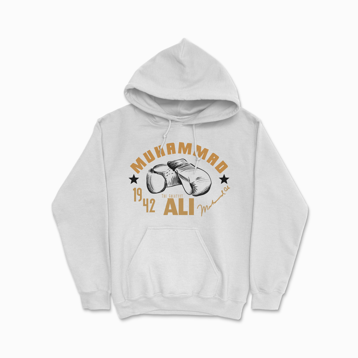 White Boxer Ali Hoodie Hang Em Up Sweater The Greatest Boxing Legend Hoodie Retro Louisville Lip Hooded Sweater Boxer / Fighter / Sport Gift