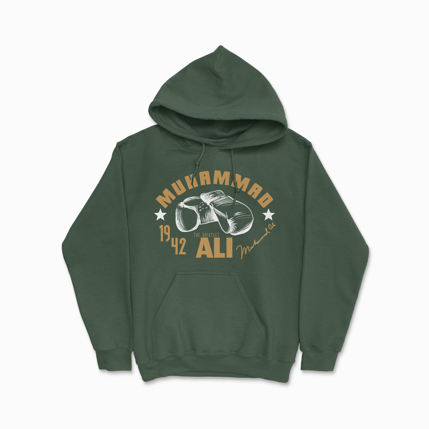 Green Boxer Ali Hoodie Hang Em Up Sweater The Greatest Boxing Legend Hoodie Retro Louisville Lip Hooded Sweater Boxer / Fighter / Sport Gift