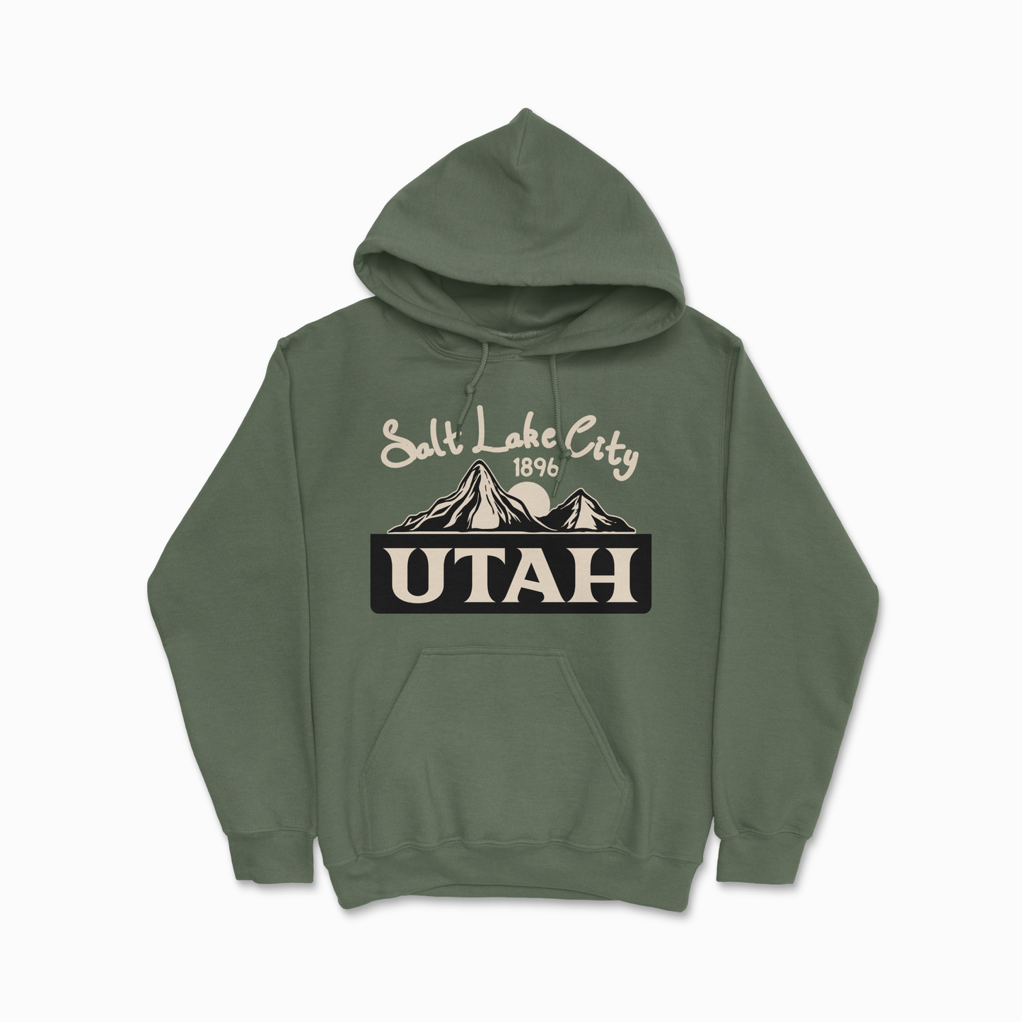 Military GreenUtah Salt Lake City Hoodie College Sweatshirt University Shirt Utah State Gift National Park Hoodie Unisex Hooded Sweatshirt for Men Women