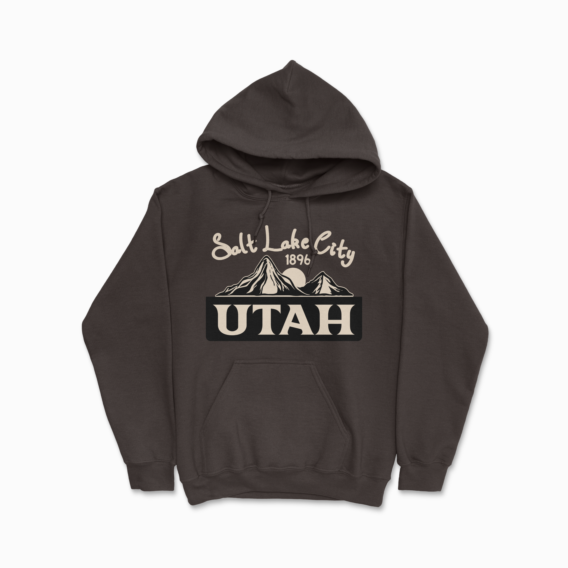 Dark Chocolate Utah Salt Lake City Hoodie College Sweatshirt University Shirt Utah State Gift National Park Hoodie Unisex Hooded Sweatshirt for Men Women