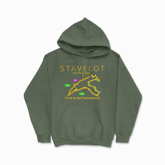 Military Green Circuit de Spa Francorchamps Hoodie Stavelot Belgium Hooded Sweater Formula Hoodie F1 Gift Unisex Heavy Blend Hooded Sweatshirt