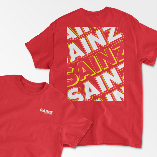 Carlos Sainz Formula 1 Inspired Ferrari T-Shirt | F1 Gift