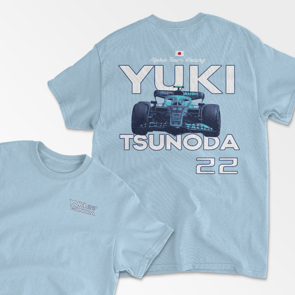 Tsunoda Tshirt Formula Racing Tee Japanese F1 Race Driver Shirt F1 Gift Racing Inspired Shirt Aesthetic Racing Clothing Unisex Cotton Tee