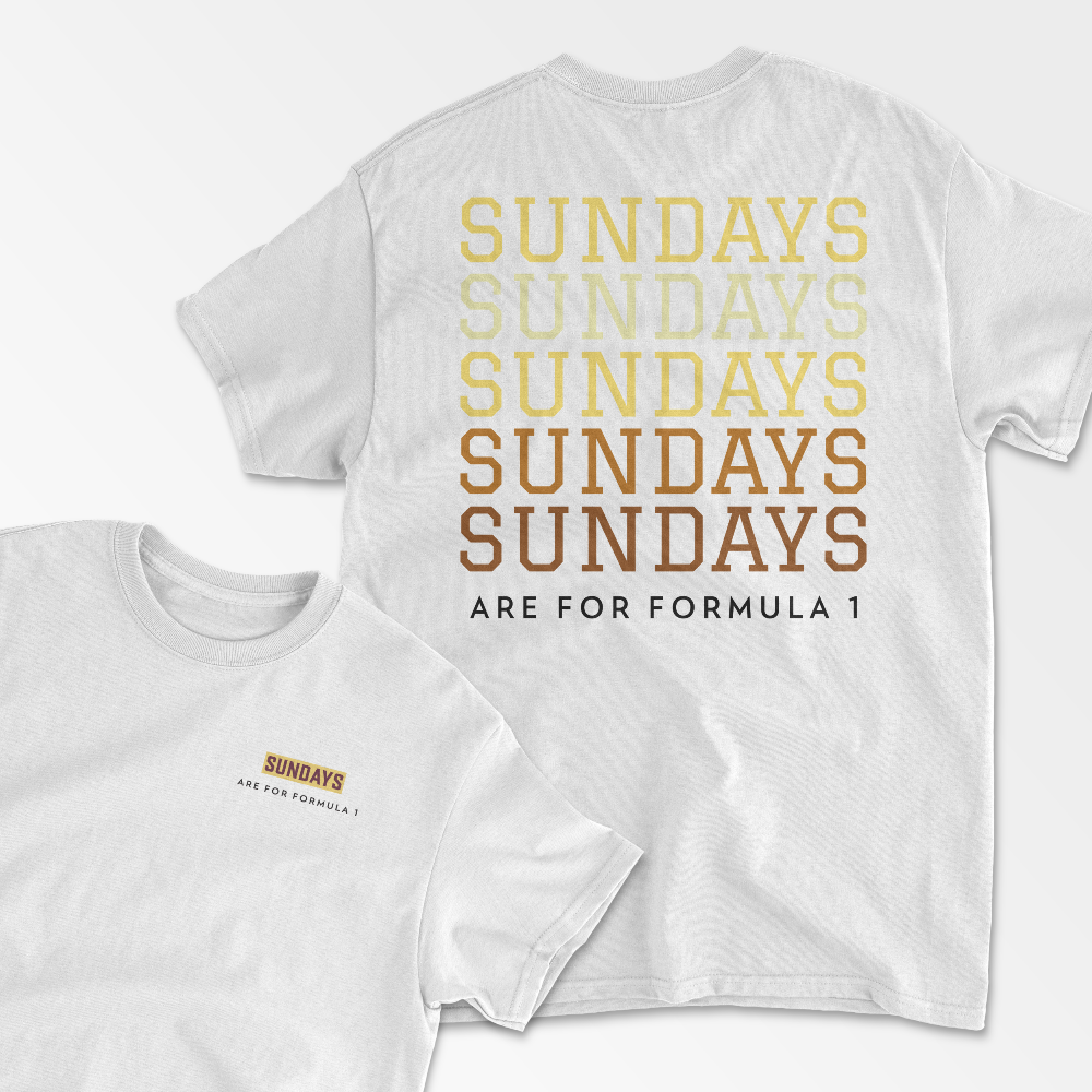 Sundays Are For F1 T-Shirt Formula Race Tee F1 Gift Racing Inspired Clothing GP Shirt Aesthetic Racing Cotton TShirt