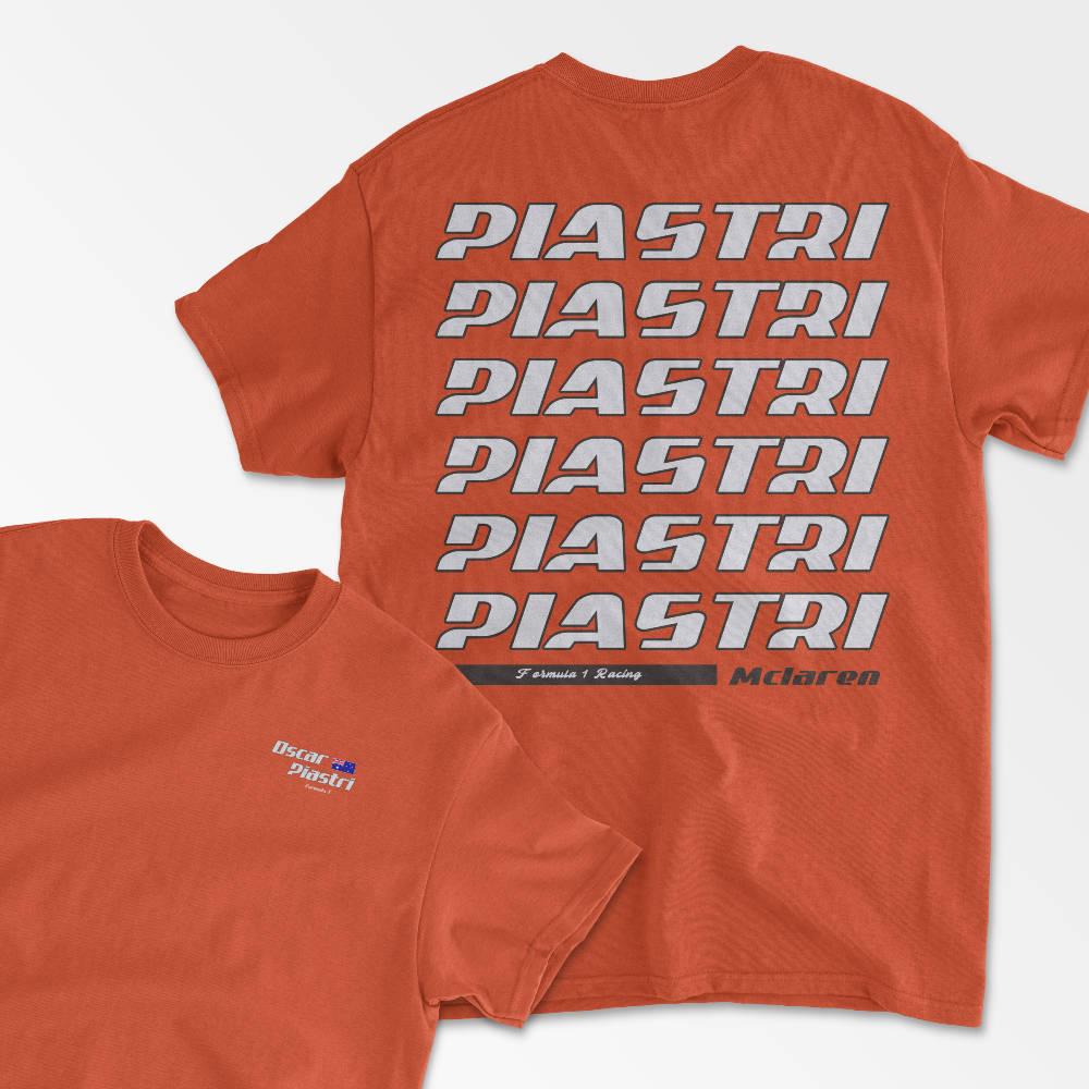 Piastri Tshirt Formula Race Tee Piastri Gift F1 Gift Racing Inspired Shirt Aesthetic Racing Clothing Unisex Cotton Tee