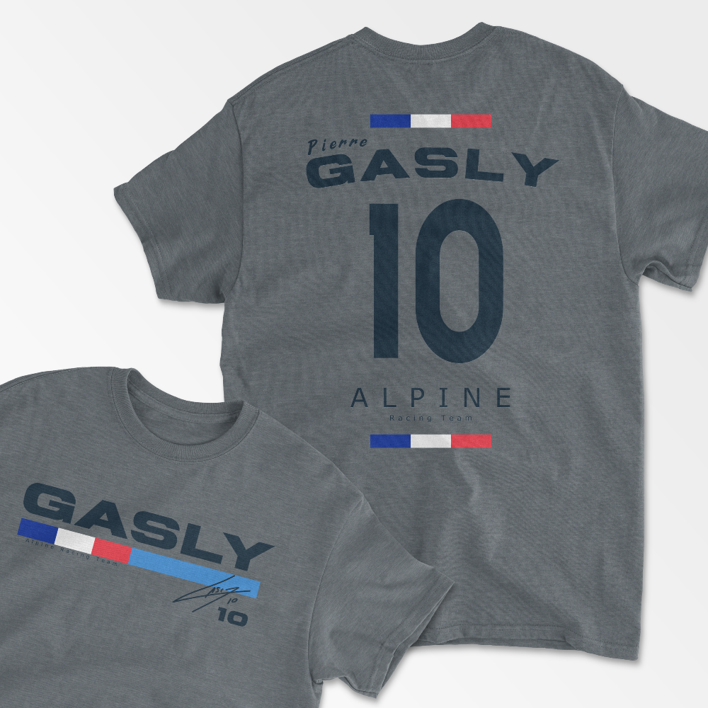 Gasly Tshirt  Formula Racing Tee French Pierre F1 Gift Racing Inspired Shirt Cotton Aesthetic Unisex Racing Clothing