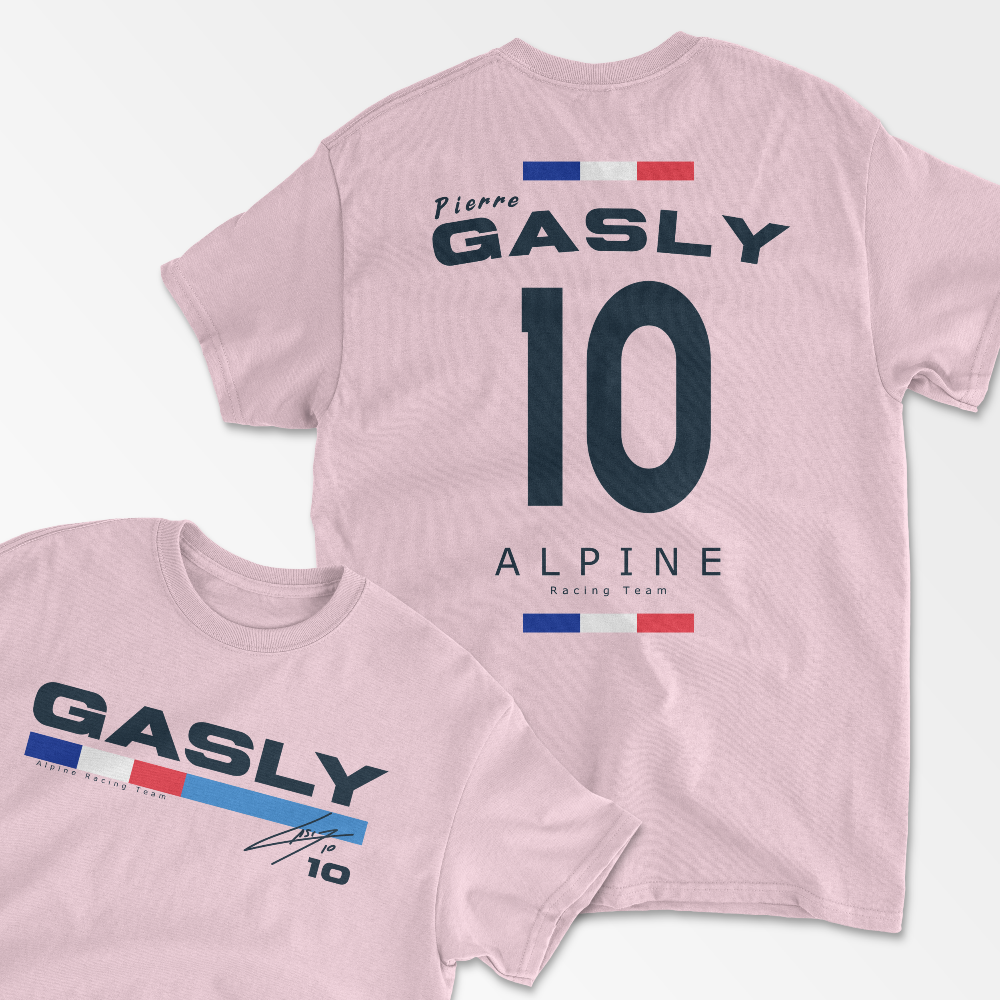 Gasly Tshirt  Formula Racing Tee French Pierre F1 Gift Racing Inspired Shirt Cotton Aesthetic Unisex Racing Clothing