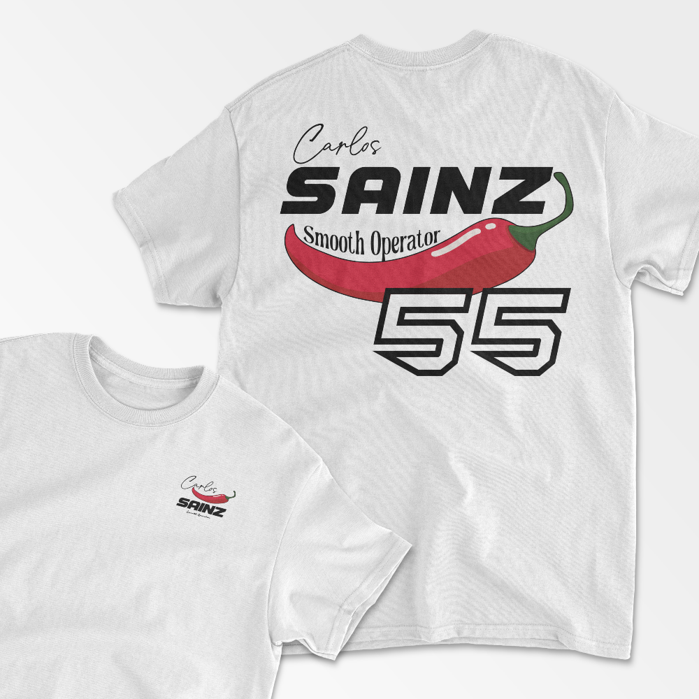 Chili Sainz Tshirt Formula Race Shirt Smooth Operator Driver Sainz 55 Tee Formula Driver Inspired Shirt F1 Fan Gift Unisex Cotton Tee