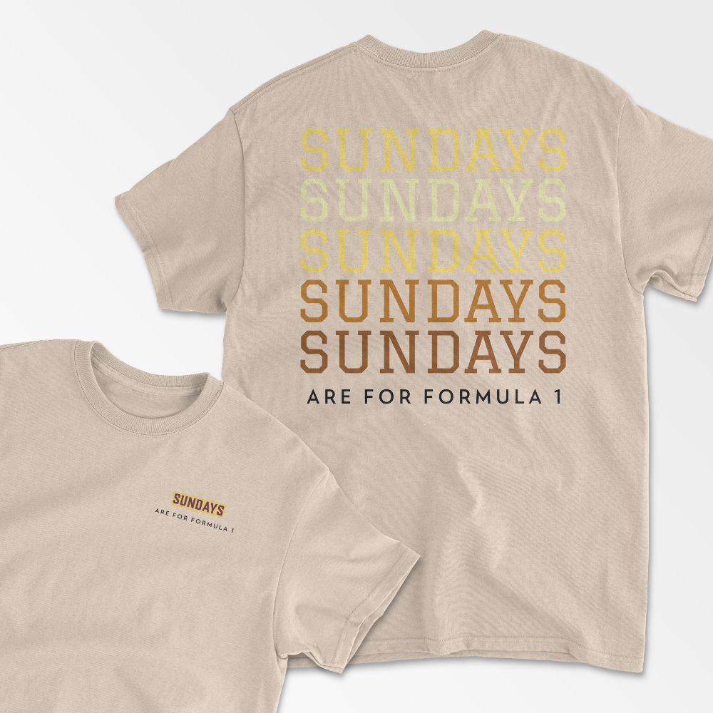 Sundays Are For F1 T-Shirt Formula Race Tee F1 Gift Racing Inspired Clothing GP Shirt Aesthetic Racing Cotton TShirt