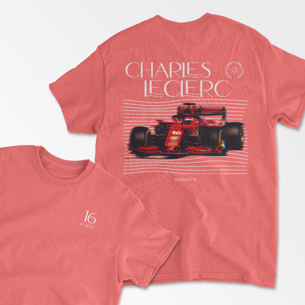 Leclerc Tshirt Formula Racing Tee Leclerc F1 Gift Racing Inspired Shirt Aesthetic Racing Clothing Unisex Cotton Tee